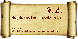 Hajdukovics Lavínia névjegykártya